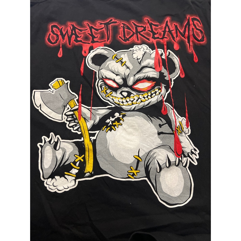 Style Daba Graphic T-Shirt Mens 2XL Black Excellent Sweet Dreams Evil Teddy Bear